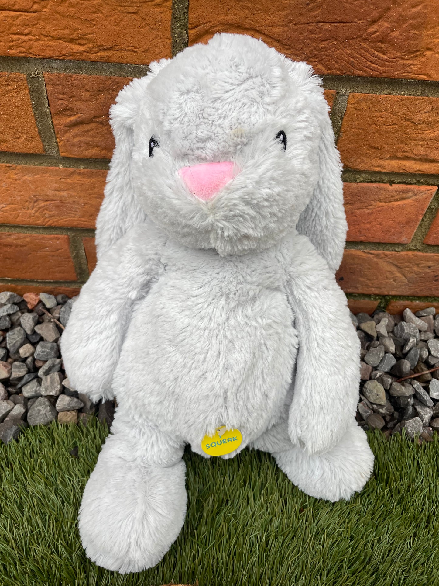 Grey Plush Rabbit Toy